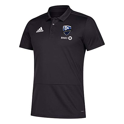 Adidas Montreal Impact Mls Men's 2018 Sideline Black Climalite Gen Coaches Polo Shirt (Large) #TOP16
