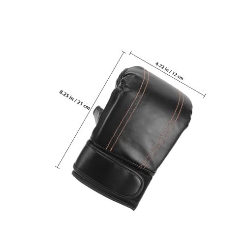 Guantes de boxeo semidesnudos de PU negro resistente para sparring 2