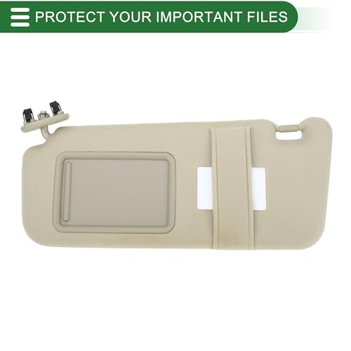Motoforti Left Driver Side Car Sun Visor Sun Visor Assembly for Toyota Camry 2007-2011 No.74320-06780-E0 Plastic Glass Fabric Beige Block Sunlight by Motoforti - Image 8