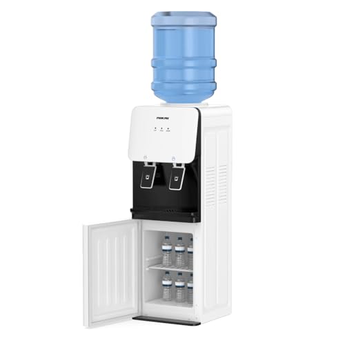 Nikai Anti-Bacterial 2 Tap Water Dispenser with 12L Cabinet | Hot & Cold with Compressor Cooling Stainless Steel Tank Eco-Friendly Best for Home & Office Use | NWD850C - 2 Years Warranty
