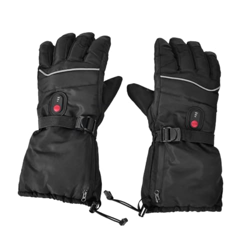 Moufles de ski chauffants contre les mains gelées mitaines noires étanches homme doigts séparés