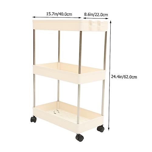 Ciieeo Carrinho De Armazenamento De Três Camadas Armazenamento De Banheiro Carrinho De Rolamento De