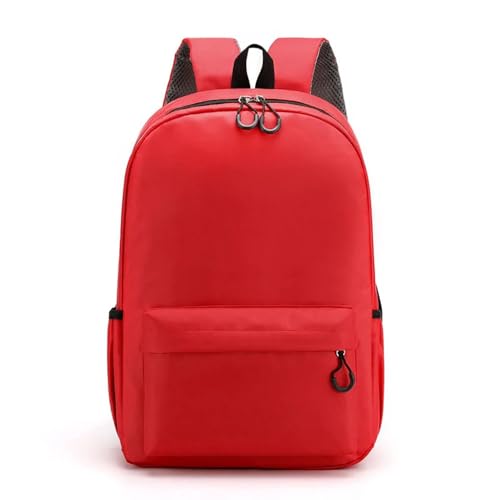 D&T School Backpack WaterProof Back to School, Plain Kids Backpack for Girls and Boys A Unique Rucksack Ideal for School Children Causal Travel School Bags Red