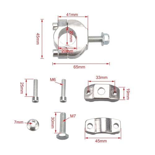 Moto riser handlebar anti-vibration et pontets robustes pour guidon 22 mm