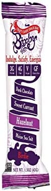 Bixby & Co, Bar Birdie Dark Chocolate Currant Sea Salt Hazlenut, 1.5 Ounce