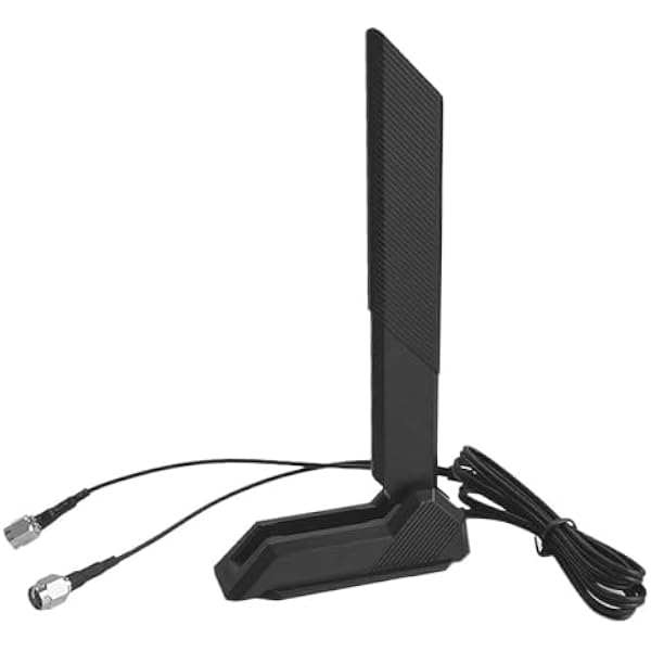 JINTAI Antena High Gain 9dBi TriBand WiFi 6E z magnetyczną podstawą dla MSI do komputerów stacjonarnych PC dookólne pokrycie 360°, obsługa 2,4 GHz/5,8 GHz/6 GHz, Bluetooth, kart PCIE i WiFi 6/6E