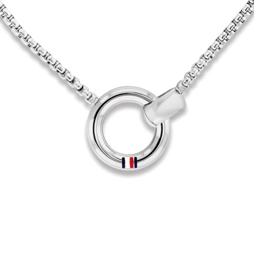 Collier chaîne Tommy Hilfiger acier médaillon circulaire femme