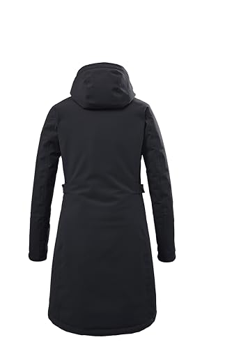 Killtec Damen Parka Funktionsparka mit abzippbarer Kapuze KOW 165 WMN PRK wasserdicht, Winddicht, atmungsaktiv 00200-schwarz 42