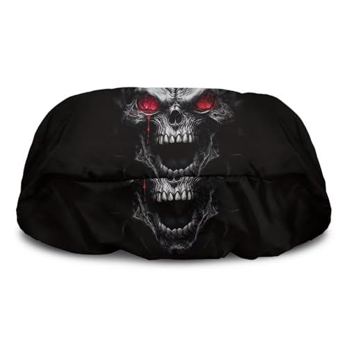 Brosoneto Skull Print Winch Cover Winch Protection Cover Dust-Proof Waterproof Universal Winch Protective Cover Breathable Suitable for Electric Winches 8500-17500 lbs
