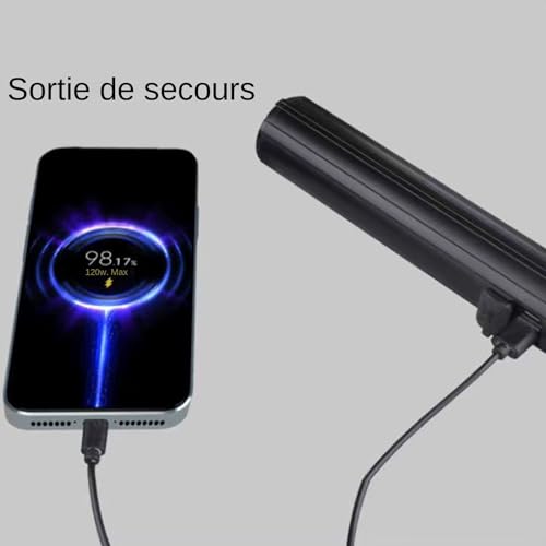 Phare vélo haute performance avec batterie rechargeable et étanchéité totale