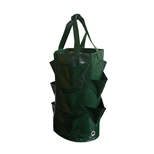 Preisvergleich Produktbild KUYG Pflanzen Tasche mit Griffe dauerhaft AtmungsaktivBeutel Pflanzsack für Erdbeeren Gemüse Kartoffel Pflanzenwachstumstaschen