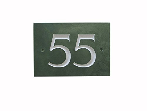 Green Slate House Number (1-99) (No 55)