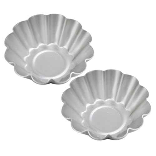 MOTHNUR 2個 アルミ合製エッグタルト型 ケーキ型 ジェリーモールド 耐熱ノンスティック オーブン 冷蔵庫対応 お菓子作り用