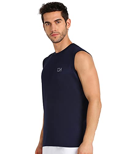 Image of TQH Sleeveless T Shirts for Men | Vest for Men | Tank Top Man | Sando for Man | Men's Sleeveless Gym Vest Round Neck Solid Casual T-Shirt for Workout Running Sports Beach