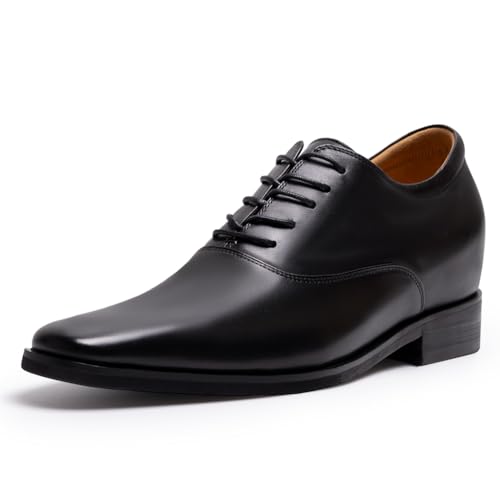 Image of CHAMARIPA Elevator Shoes for Men | Invisible Height Increase Plain Toe Oxford Dress Shoes | Built-in System Adds 2.76 Inches /7cm | Formal Business Shoes | US 7-12