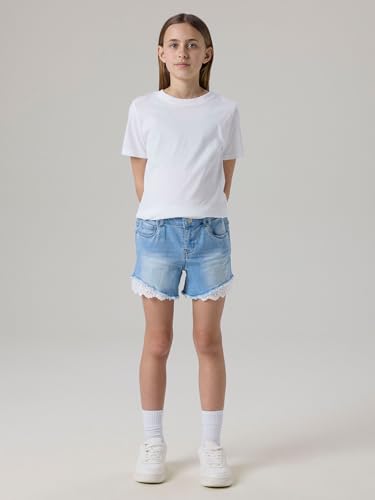 NAME IT Mädchen Nkfsalli Slim Dnm 5372-ha Noos Jeans Shorts, Medium Blue Denim, 128 EU