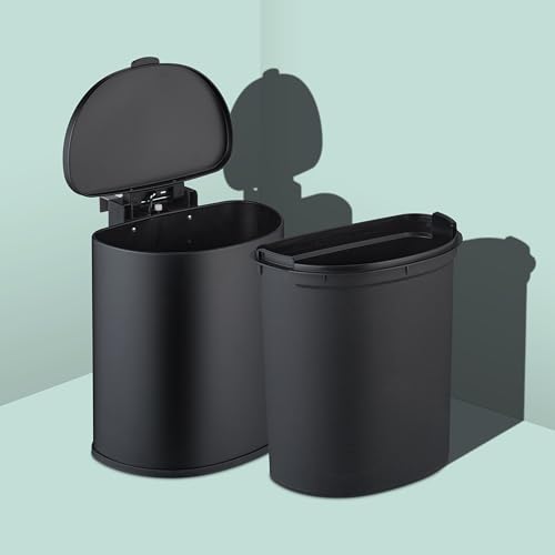 Cubo de basura colgante de 9L con cubo interior extraíble de Relaxdays 6