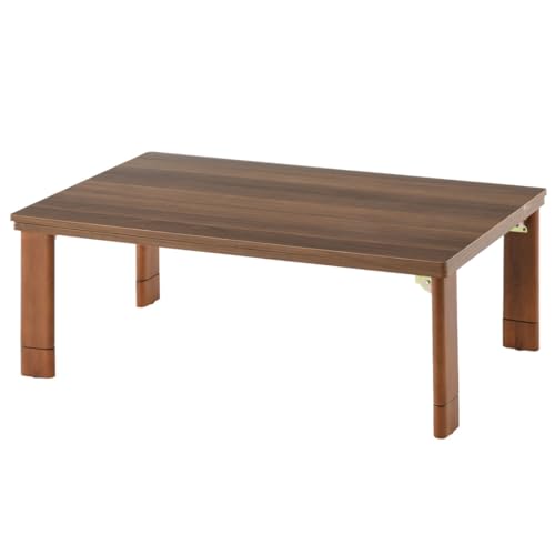 ぼん家具 こたつテーブル 長方形 105×60cm 折りたたみ フラットヒーター 木目 リバーシブル天板 炬燵 継ぎ脚 高さ調節 ウォールナットの商品画像（Amazon）