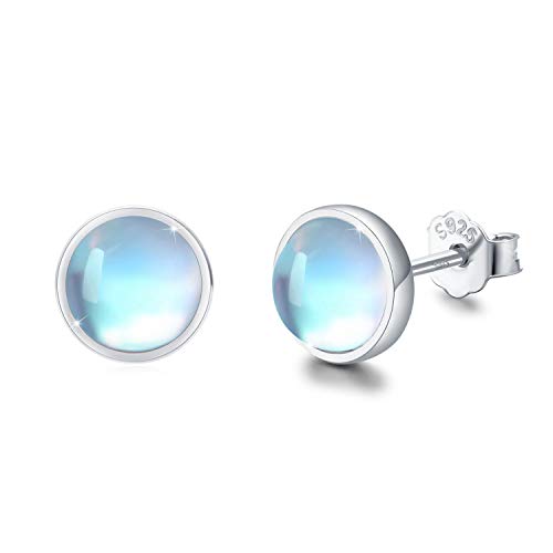 CUOKA MIRACLE Mondstein Ohrringe 925 Sterling Silber Regenbogen...