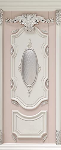 A.Monamour Pegatinas Decorativas de Puerta Autoadhesivo 3D Puerta De Pared Interior Clásica Con Decoraciones Ornamentadas Vinilo para Puertas Mural PVC Pegatinas de Pared Foto Poster 90x200cm