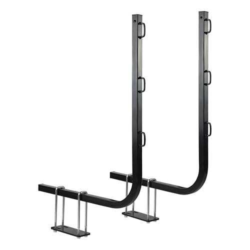 Image of RV Bumper Mount Tote Tank Holder Carrier Heavy Duty Steel Support with Straps