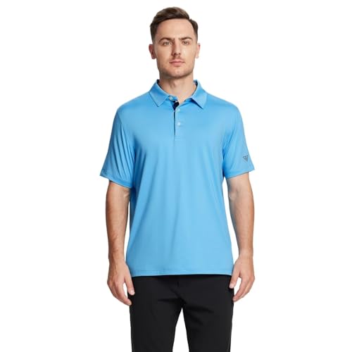 Image of Mens Polo Shirts Short and Long Sleeve Casual Solid Stylish Dry Fit Performance Designed Collared Golf Polo Shirts for Men