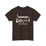 OneRepublic T-Shirt for Fans | Unisex Music Band Tee | Vintage Concert Style Shirt (US, Alpha, Small, Regular, Regular, Dark Chocolate)
