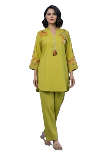 Image of Asmeriyo Women Co-Ord Set || Women 2 Pic Embroidered Kurta Set || Stylish Cord Set (K-204)
