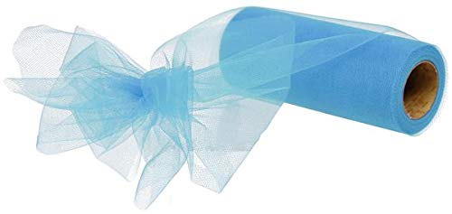 Tulle Ribbon Spool - 6" x 25 Yards - 75 Feet (Teal)
