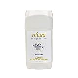 nfuse Natural Topical Magnesium Gel Deodorant, Long-Lasting Natural Odor Protection with USP-Grade Magnesium Chloride, Aluminum-Free, Paraben-Free, Baking Soda-Free, Mountain Air Scent, 2.5 oz