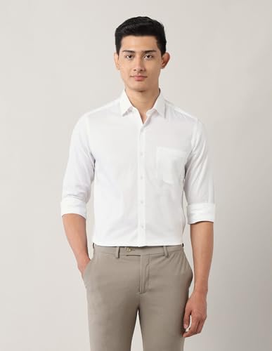 Image of Arrow Slim Fit Mens Formal Shirt - 100% Cotton, Breathable & Comfortable, Full Sleeves Shirts for Men