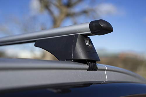 Summit SUM-005 Locking Roof Bars in Aluminium (Pair of) For Cars with Flush Rails - 1.35m, Silver - Image 9