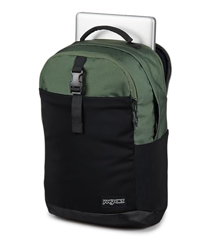 Image of JanSport Journey Pack Backpack - Large Main Compartment, Dual Water Bottle Pockets, 15-inch Padded Laptop Compartment with Tricot Lined Sleeve, Cargo Green