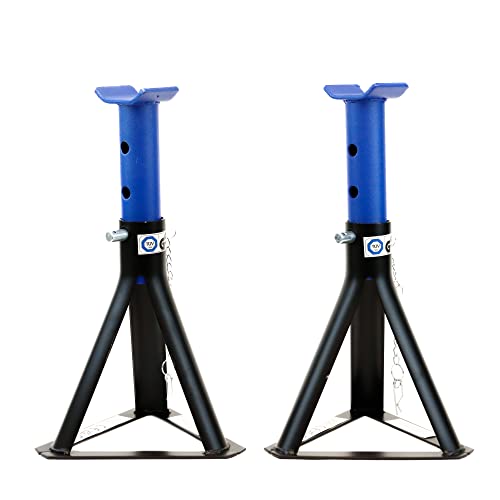 Streetwize - Pair of 2 Tonne Heavy Duty Steel Fixed Base Axel Stands | Adjustable Range of: 240mm to 360mm | Perfect For Raising Cars, ATV, 4x4's| Vehicle Stand Lifting Tool SW2TAS