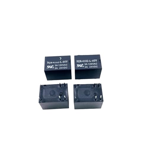 Relé de señal HJR-4102-L-12V con conmutación eficiente de 3A y 6 pines, pack de 4