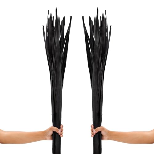 Image of Leewadee Tall Vase Filler, Dried Palm Leaves - 2 Bunches of Colored Decor for Floor Vases, Naturally Dried Arrangements for Vintage Or Modern House Decor, 45 inches, Black Brown