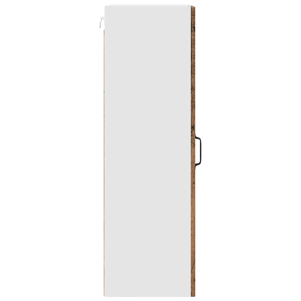 Wandschrank Porto aus Holzwerkstoff 30 x 31 x 100 cm mit 3 Regalen und Tür, moderner Küchenschrank für Stauraum und Aufbewahrung, ideal als Vorratsschrank und Organizer