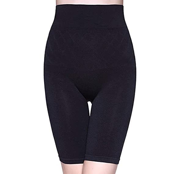 4-in-1 Shaper Womens' Shapewear Thigh Slimmer Tummy Control Body Shaper Shorts Butt Lifter Panties High Waist Trainer (Black,Pack of 1)-image-43