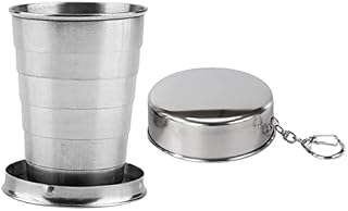 DTOL Stainless Steel Travel Folding Glass/Cup Telescopic Mug