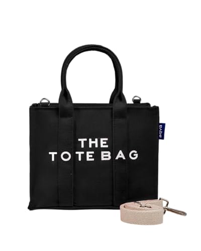 AQVA Small Tote Bag for Women | 100% Cotton Dobby Handbag with in...