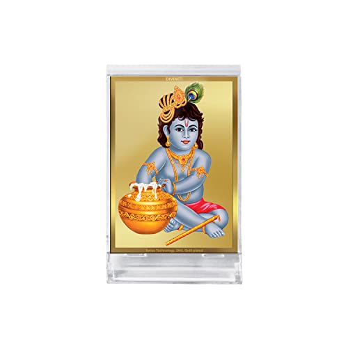 Idole pour Pooja Bal Gopal cadre acrylique ACF 3 or 24k