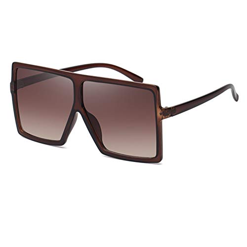 PPLAS 2020 neue große rahmen sonnenbrille 17059 frauen schützende sonnenbrille (Frame Color : Double Tea) Cover