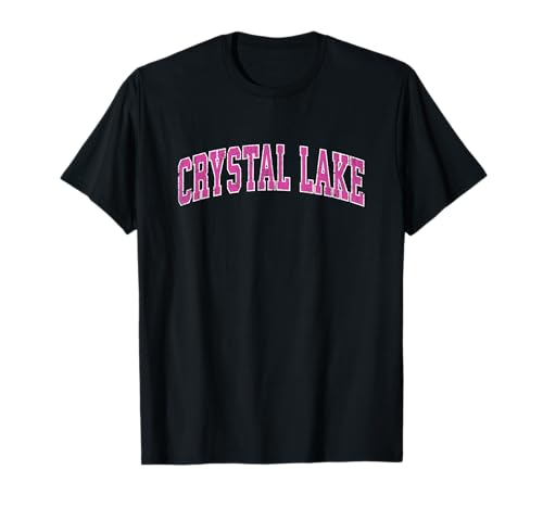 Crystal Lake Illinois IL Vintage Sports Design Rose T-Shirt