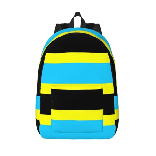 Mochila de lona CHAbu negra talla M grande estilo casual