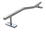 FLVFF Fingerboard Rail Metal Made of Solid Square Steel 2 Levels Grind Rails Ramp and Skate Parks (R