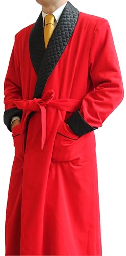 Men's Quilted Smoking Jacket Robe | Luxury Velvet Long Robe for Men | Warm, Comfortable & Stylish Lounge Coat2