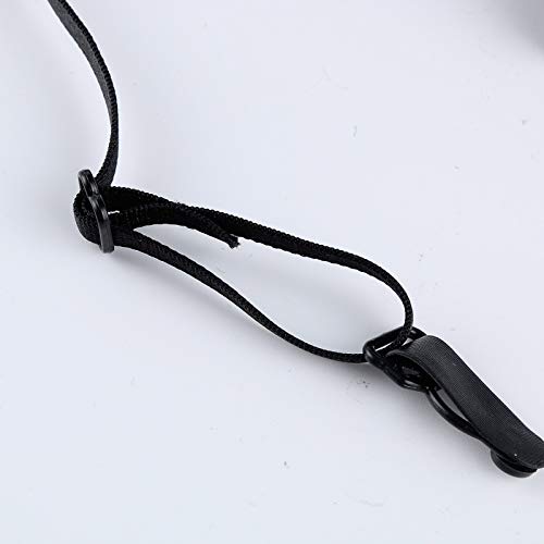 AxiBa roupa íntima de dormir de seda cetim de renda, Preto, Large