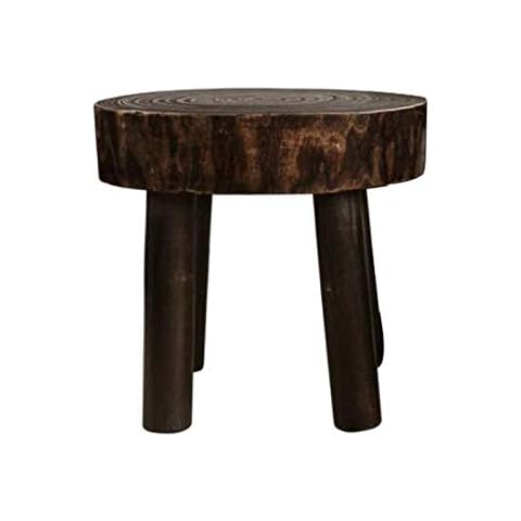 Wooden Stool Display Stand, Wood Grain Garden Plant Pot Riser, Indoor Tall Plant Stand Wooden Planter Holder, Flower Pot Holder for Indoor Outdoor Displaying Plants, Candles, Decor(M) Cover