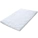 KMAT  32x47 Inch Large Luxury White Bath Mat Soft Shaggy Bathroom Rugs Non-Slip Rubber Shower Rugs Microfiber Washable Bath Rug for Floor Bathroom Bedroom Living Room