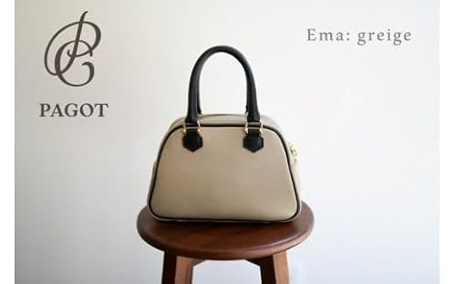 PAGOT クラシックバッグ "エマ" グレージュ (110-24)